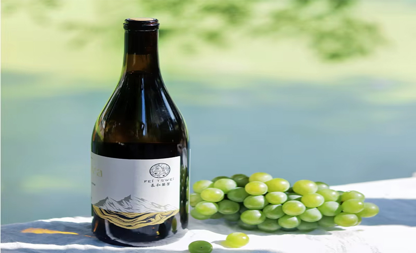 Wine putih premium elegan